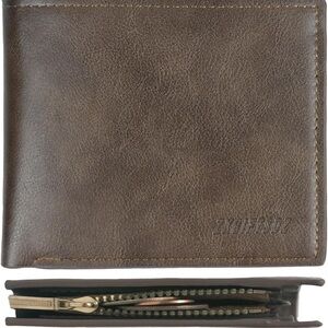Wallet with Coin Pocket, RFID Blocking Leather Mens Bifold Wallet with ID Window